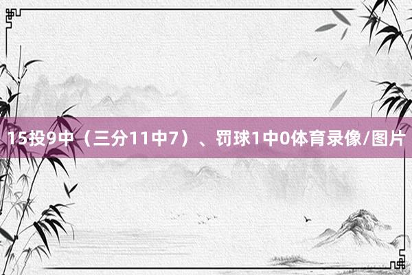 15投9中（三分11中7）、罚球1中0体育录像/图片