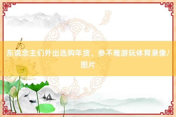 东说念主们外出选购年货、参不雅游玩体育录像/图片