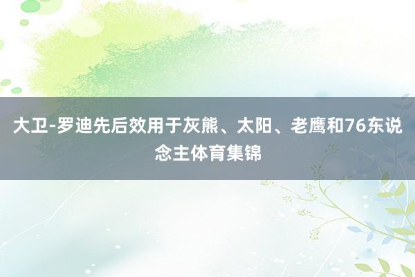 大卫-罗迪先后效用于灰熊、太阳、老鹰和76东说念主体育集锦