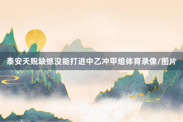泰安天贶缺憾没能打进中乙冲甲组体育录像/图片