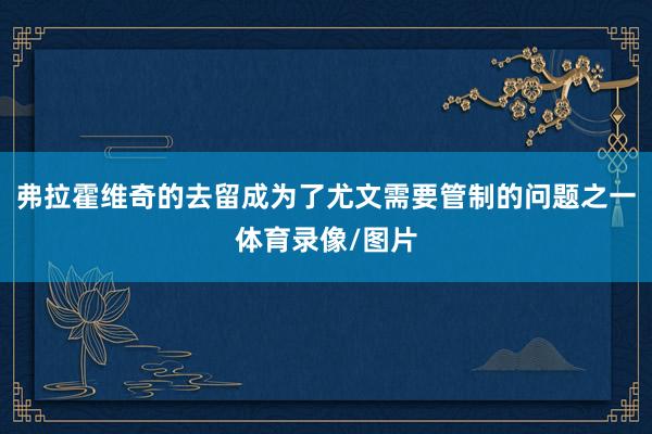 弗拉霍维奇的去留成为了尤文需要管制的问题之一体育录像/图片