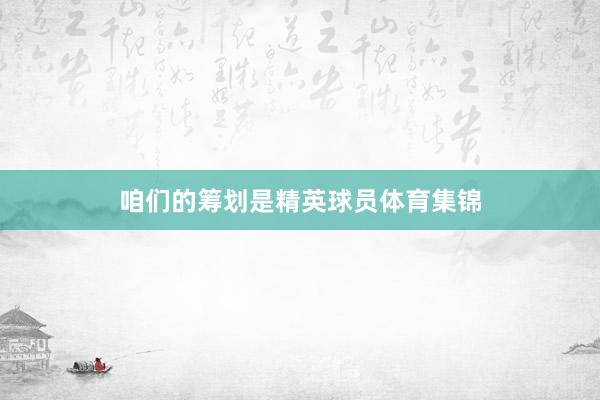 咱们的筹划是精英球员体育集锦