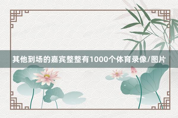 其他到场的嘉宾整整有1000个体育录像/图片
