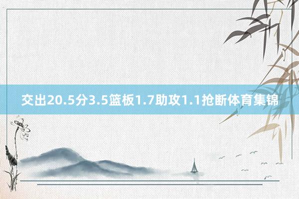 交出20.5分3.5篮板1.7助攻1.1抢断体育集锦
