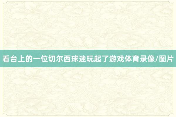 看台上的一位切尔西球迷玩起了游戏体育录像/图片