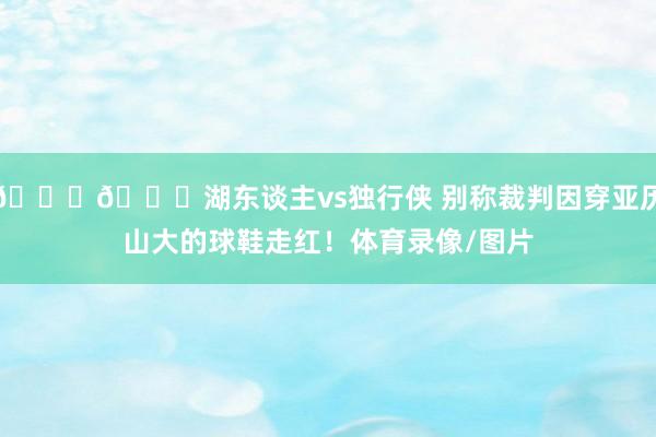 😂😂湖东谈主vs独行侠 别称裁判因穿亚历山大的球鞋走红！体育录像/图片