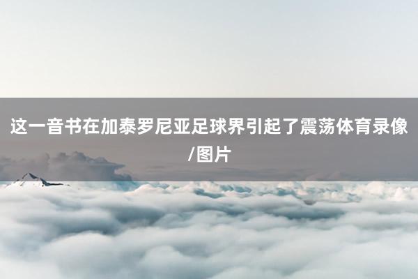 这一音书在加泰罗尼亚足球界引起了震荡体育录像/图片